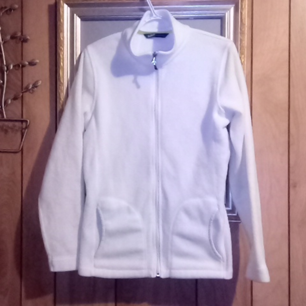 Woolwich winter white fleece jacket#pockets
